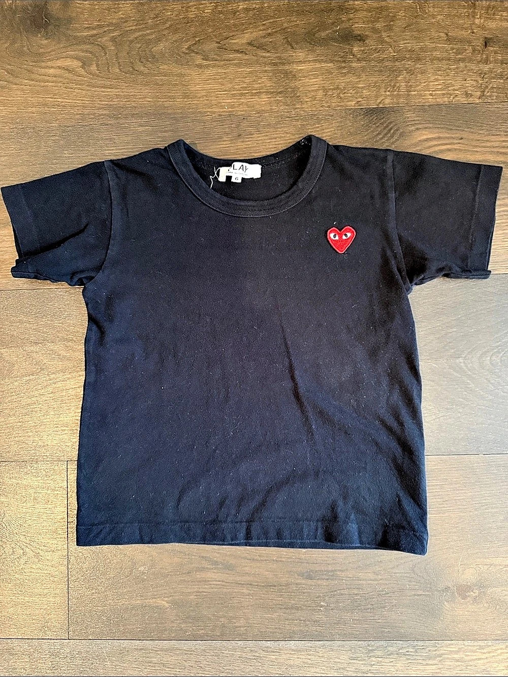 Comme des Garçons PLAY heart logo T-shirt Heart Logo Black Short Sleeve Tee